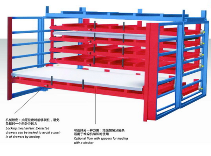 抽屜式放板材貨架存放各種類型的板材